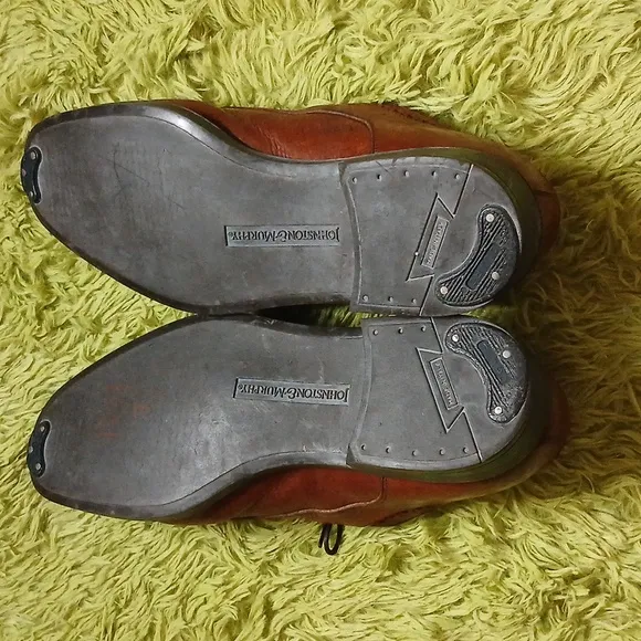 Johnston &amp; Murphy men’s brown leather oxford formal dress shoes | size 9.5