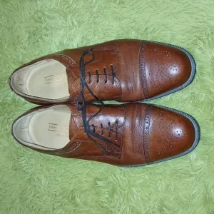 Johnston &amp; Murphy men’s brown leather oxford formal dress shoes | size 9.5