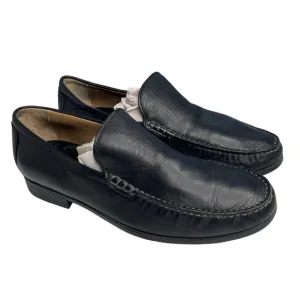 Johnston &amp; Murphy Men's Cresswell Venetian sheepskin black leather 9M loafers.