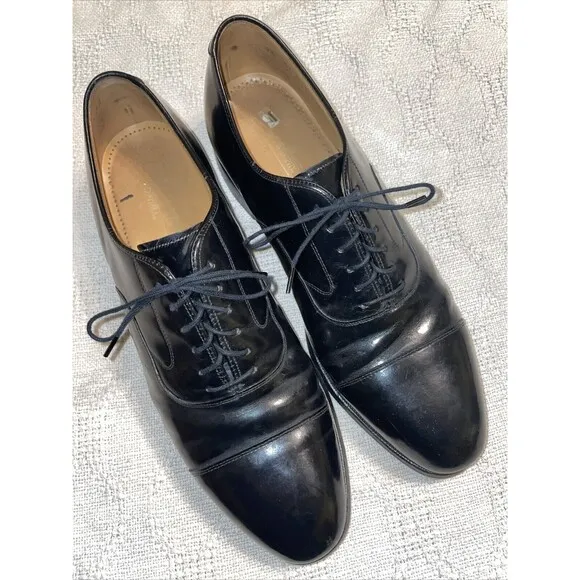 Johnston &amp; Murphy Optima Men’s Dress Shoes Sz 9.5 D Black Leather Captoe Formal