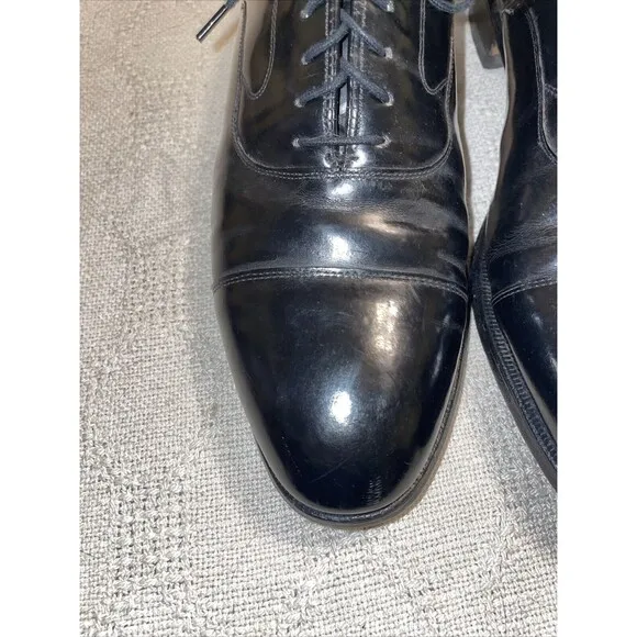 Johnston &amp; Murphy Optima Men’s Dress Shoes Sz 9.5 D Black Leather Captoe Formal