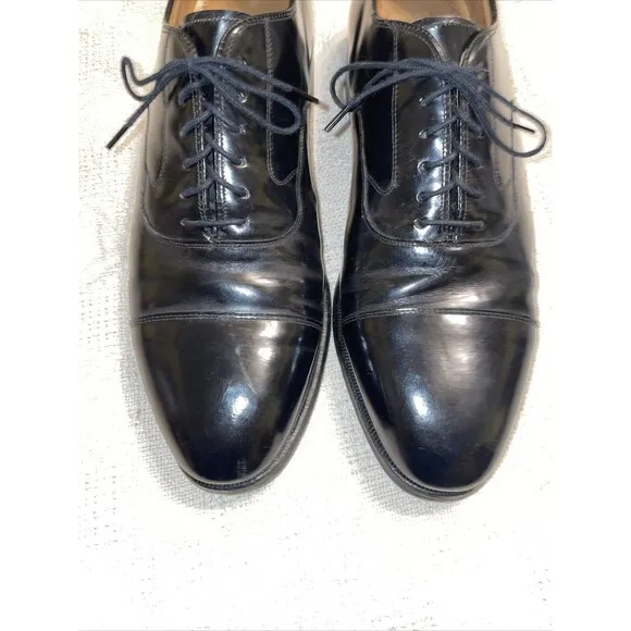 Johnston &amp; Murphy Optima Men’s Dress Shoes Sz 9.5 D Black Leather Captoe Formal