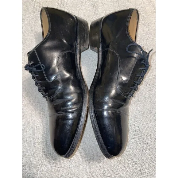 Johnston &amp; Murphy Optima Men’s Dress Shoes Sz 9.5 D Black Leather Captoe Formal