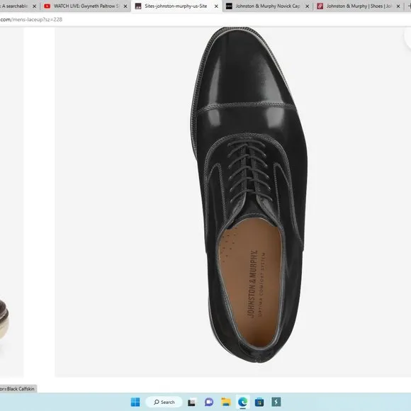 Johnston and Murphy men’s burgundy lace up dress shoes -  9.5 D/B