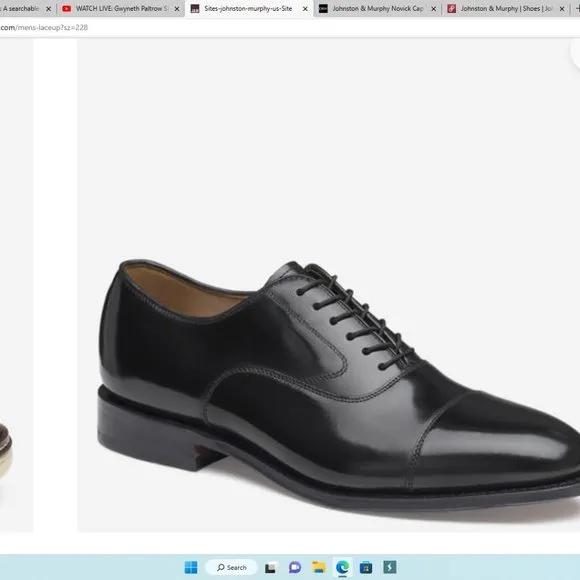 Johnston and Murphy men’s burgundy lace up dress shoes -  9.5 D/B