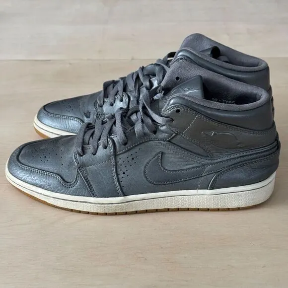 Jordan 1 Mid Nouveau Sneakers Shoes Cool Gray 2014 850102 - TYPS Men Size 10.5