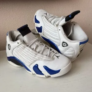 Jordan 14 Youth Size 5Y Retro Hyper Royal GS Shoes Sneakers White Blue Women 6.5