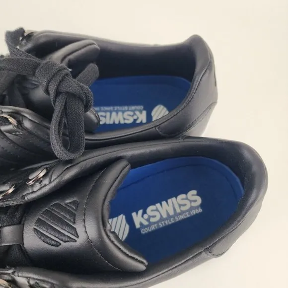 K-Swiss Classics VN Men Shoes Sneakers Leather Athletic Black Size 10
