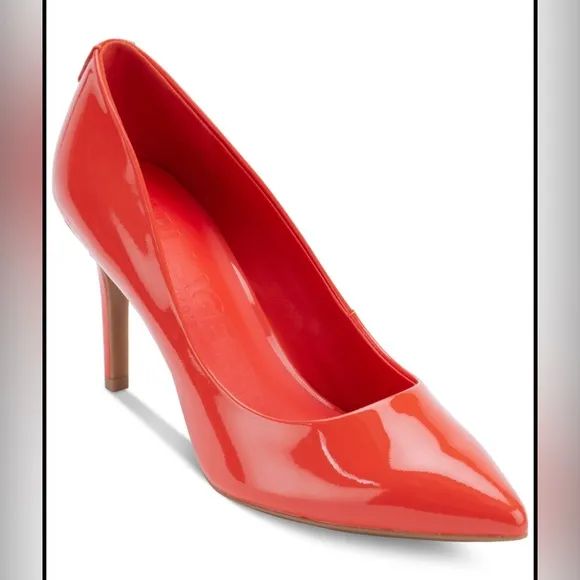 Karl Lagerfeld Royale Spicy Orange Pumps Sz 8 3.5” NWT