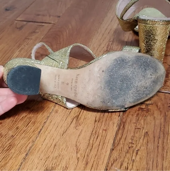 Kate Spade Irvine gold sandals