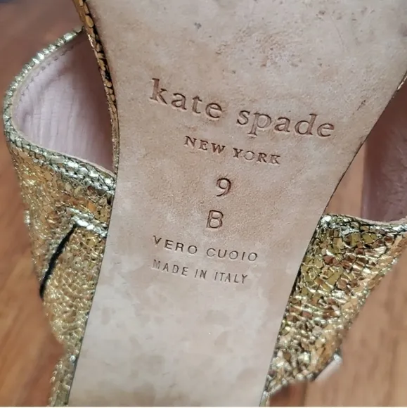 Kate Spade Irvine gold sandals