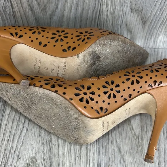 Kate Spade New York ‘Lana’ Perforated Cognac Pumps