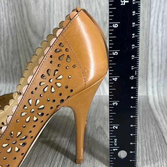 Kate Spade New York ‘Lana’ Perforated Cognac Pumps