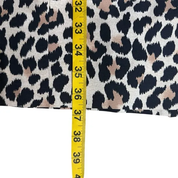 Kate Spade silk and cotton Tan/Brown LeopardPrint Sheath Dress w/ pockets Sz 8