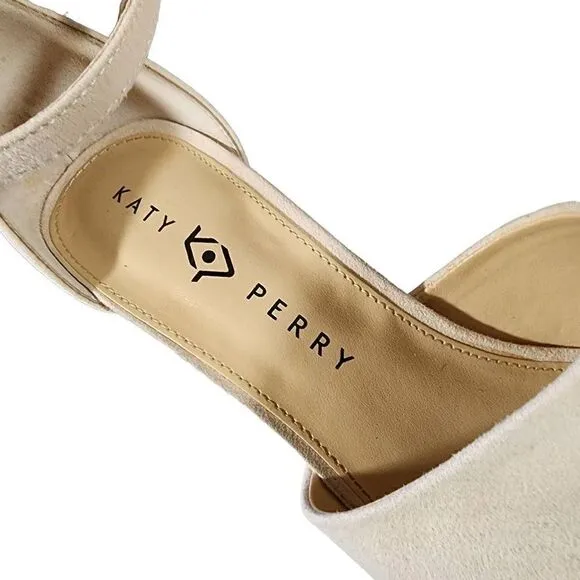 Katy Perry Collection The Kala Women's Nude Microsuede Metallic Sandals Size 10
