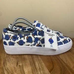 Keds Little Miss Bossy Womens Triple Deck White And Blue Size 7 Shoes