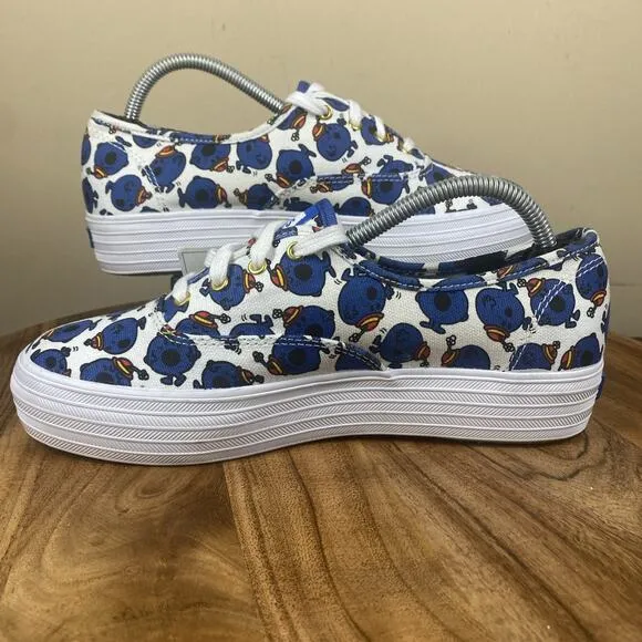 Keds Little Miss Bossy Womens Triple Deck White And Blue Size 7 Shoes