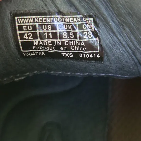 Keen Presido Black Leather Outdoor Walking Shoes Y2K Size 11