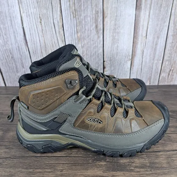 Keen Targhee III Mid WP Hiking Boot Men's Sz 9.5 Bungee Cord Black VGC WornOnce