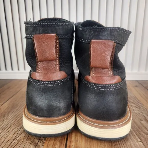 Keen Utility San Jose 6&quot; Mens Sz 7.5D Black Leather Outdoor Steel Toe Work Boots