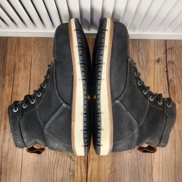 Keen Utility San Jose 6&quot; Mens Sz 7.5D Black Leather Outdoor Steel Toe Work Boots