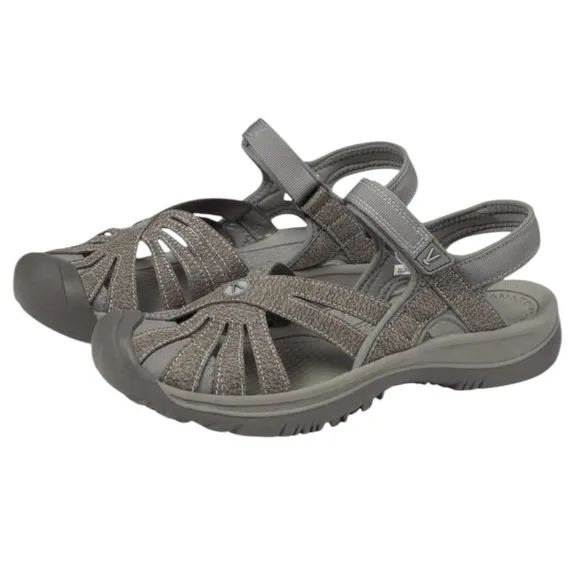 KEEN Women’s Grey Rose Closed Top Strappy Sandals Size 9