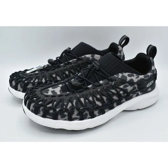 Keen Womens Size 7 UNEEK SNK Sneaker Animal Print Black White Shoes