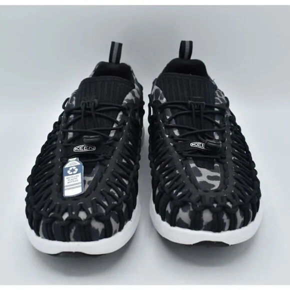 Keen Womens Size 7 UNEEK SNK Sneaker Animal Print Black White Shoes