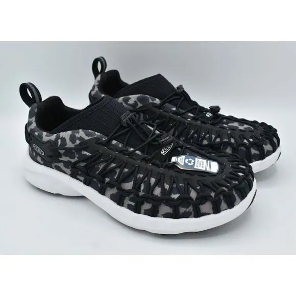 Keen Womens Size 7 UNEEK SNK Sneaker Animal Print Black White Shoes