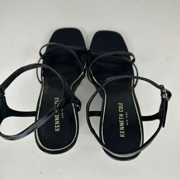 Kenneth Cole Freya Wedge Sandals Sz 9.5 US Weave Synthetic Material Accent