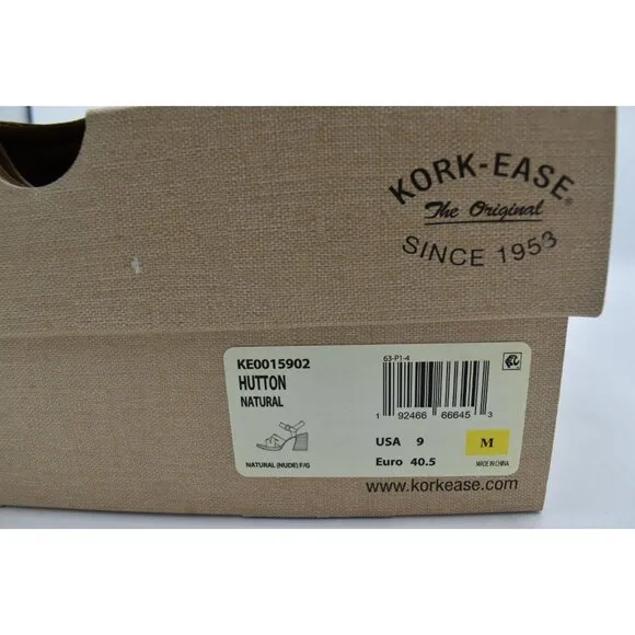 Kork Ease Women Size 9 Hutton Natural Leather Ankle Strap Platform Sandals Shoes