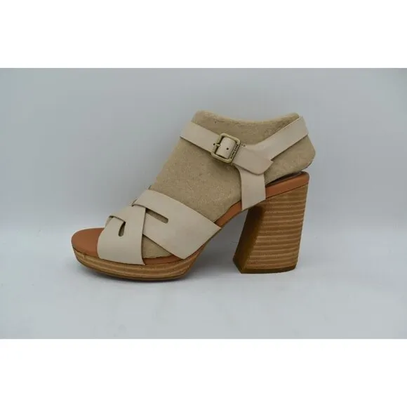 Kork Ease Women Size 9 Hutton Natural Leather Ankle Strap Platform Sandals Shoes