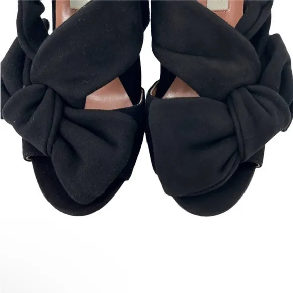 L' AUTRE CHOSE Sandals Leather Black Suede Women Sz EU 38.5 NIB $400