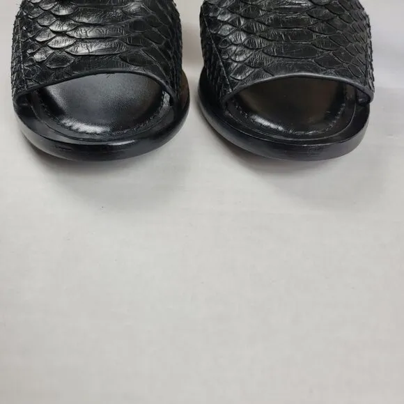 Lafayette 148 Cassidee Leather Snakeskin Sandals