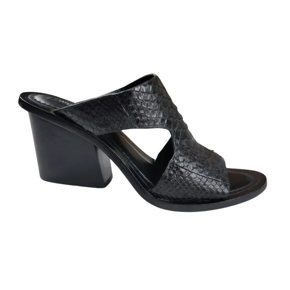 Lafayette 148 Cassidee Leather Snakeskin Sandals