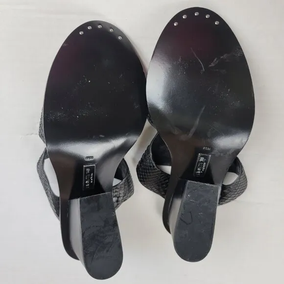 Lafayette 148 Cassidee Leather Snakeskin Sandals