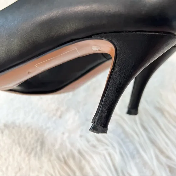 Lanvin En Bleu Shoes Black Leather Classic High Heels Pumps 6