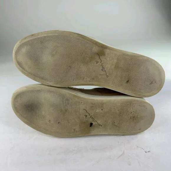 Lanvin Exotic Phyton Slip-On US 7.5 Women's Beige Flats Casual Sneaker Shoes