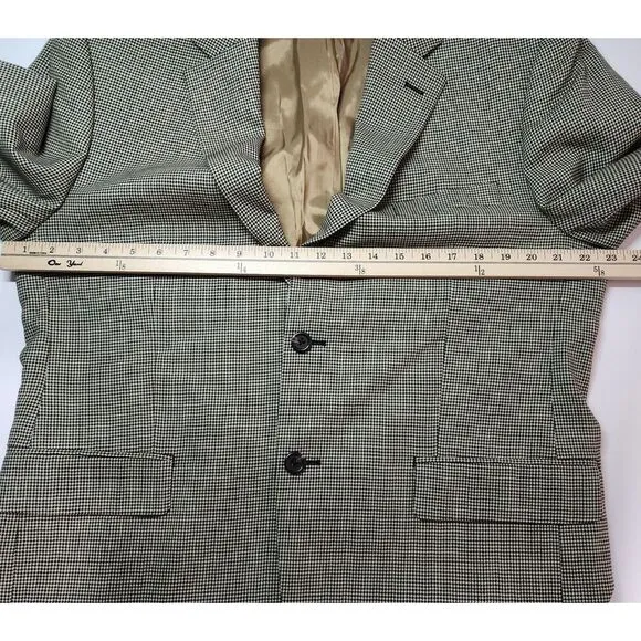LAUREN RALPH LAUREN HOUNDSTOOTH 100% WOOL‎ BLAZER SIZE 42S