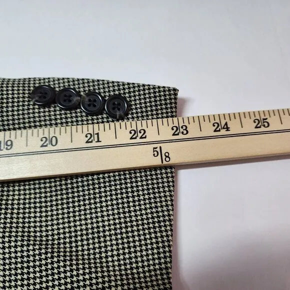 LAUREN RALPH LAUREN HOUNDSTOOTH 100% WOOL‎ BLAZER SIZE 42S
