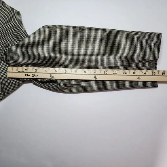 LAUREN RALPH LAUREN HOUNDSTOOTH 100% WOOL‎ BLAZER SIZE 42S