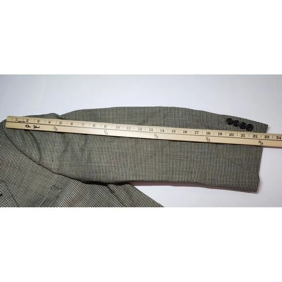 LAUREN RALPH LAUREN HOUNDSTOOTH 100% WOOL‎ BLAZER SIZE 42S