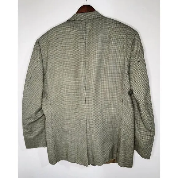 LAUREN RALPH LAUREN HOUNDSTOOTH 100% WOOL‎ BLAZER SIZE 42S