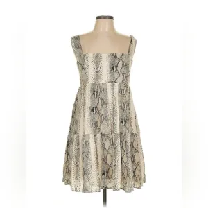 Lavender Brown Snake Print Georgette Dress – L – NWT – $186 Retail