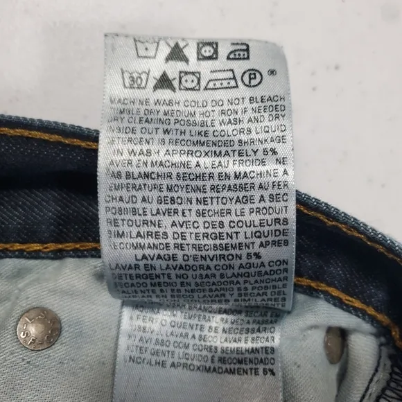 Levi's 508 Jeans Men 33x32 Regular Tapered Distressed Faded Denim Blue Casual