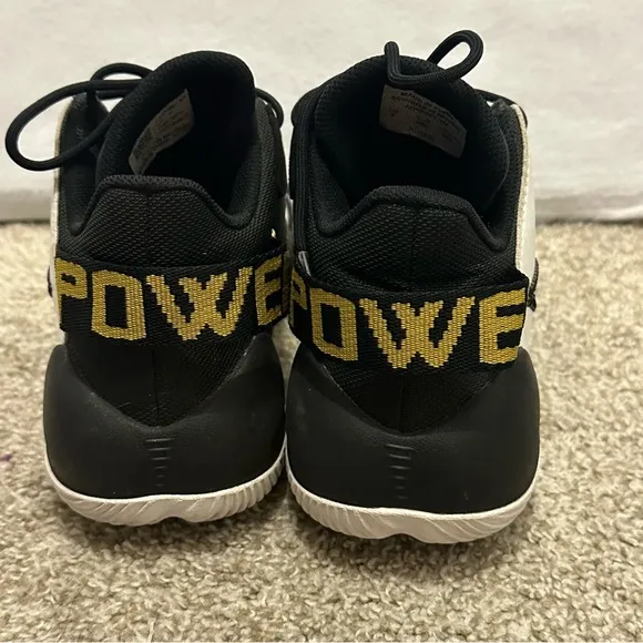 Li-Ning Basketball Shoes Power 6 Premium Mid 'White Black Gold' Men size 7