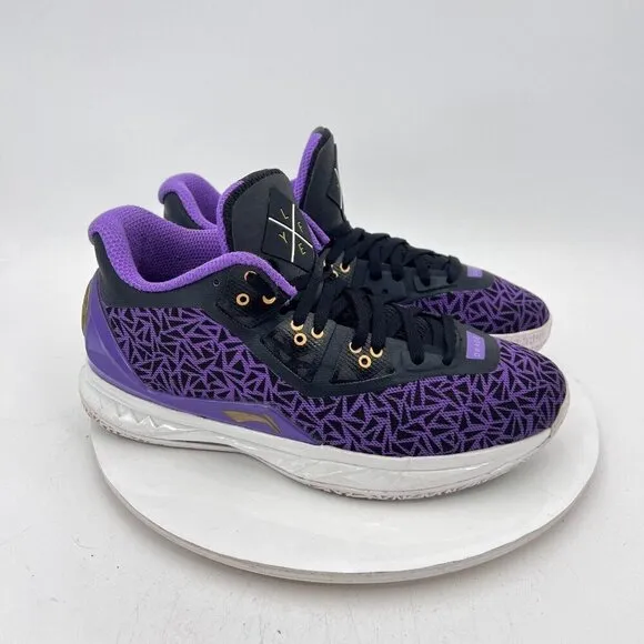 Li-Ning Lyfe Way of Wade 4 Men Size 9 ABAL035-9 Purple Black Basketball Shoes