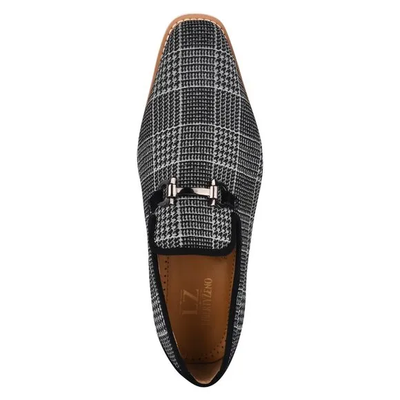 LIBERTYZENO Men's Gold Buckle Loafers Fashion Pull-on Penny Party Wedding Shoes