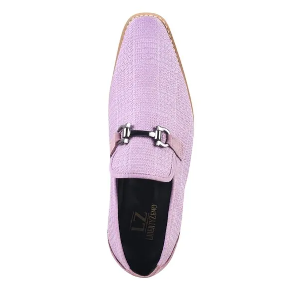 LIBERTYZENO Men's Silver Buckle Loafers Fashion Penny Party Wedding Slip-Ons