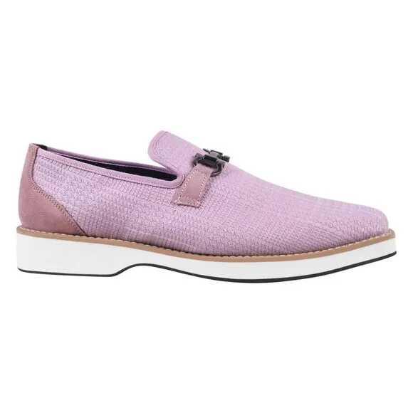 LIBERTYZENO Men's Silver Buckle Loafers Fashion Penny Party Wedding Slip-Ons